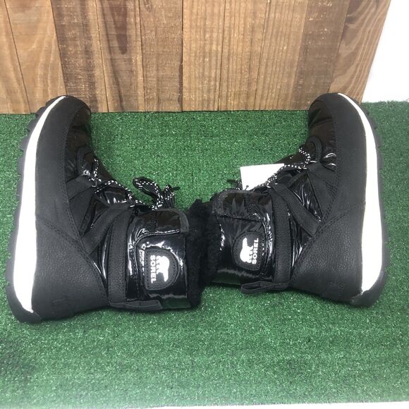 NEW Sorel Whitney Short Lace Patent Black Boots LL3433-010 Women's7.5Waterproof - Picture 11 of 14